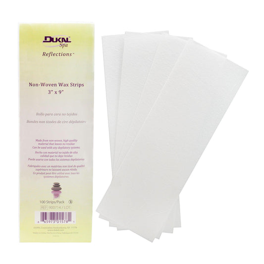 Epilating Strips & Rolls DUKAL Reflections&trade; Non-Woven Waxing Strips 3" x 9" strips - 100 Pack
