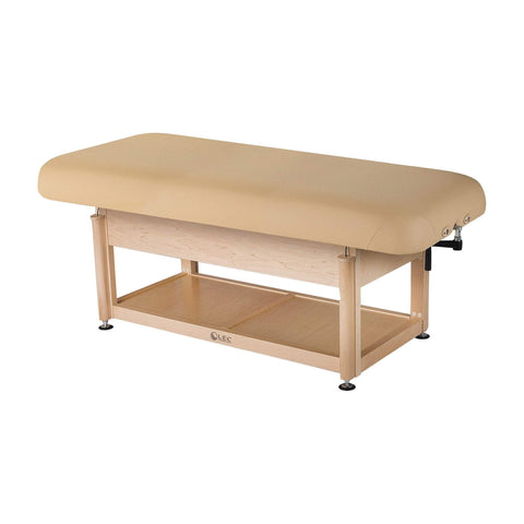 Image of Esthetic Tables & Chairs Living Earth Crafts Napa Flat Top Spa Treatment Table Shelf Base