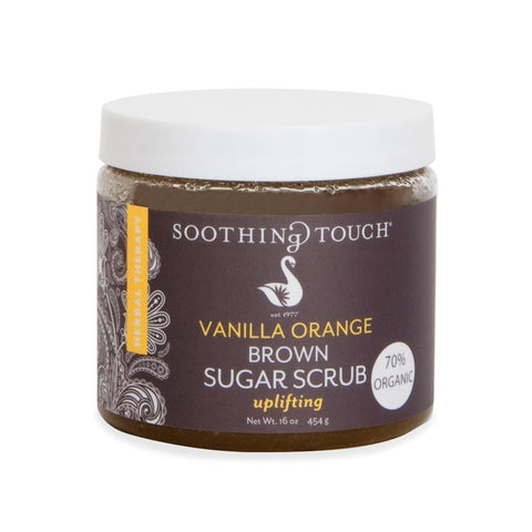 Image of Exfoliants, Peels & Scrubs 16oz Soothing Touch Brown Sugar Scrub / Vanilla Orange
