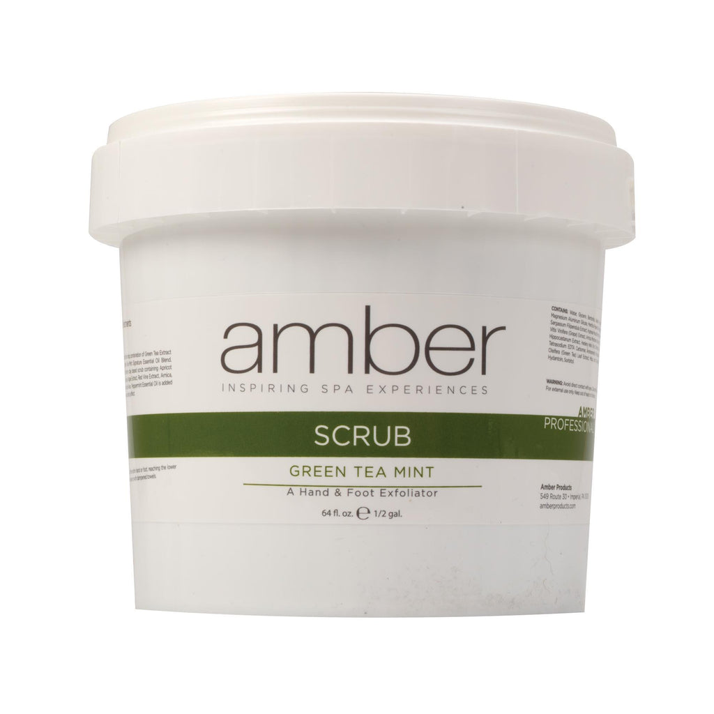 Exfoliants, Peels & Scrubs Amber Foot Scrub / Green Tea Mint  and  Peppermint / 1/2gal