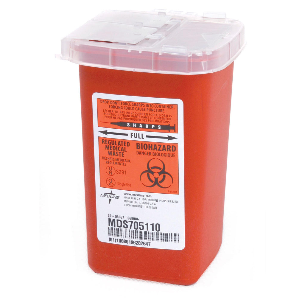 Extractors, Lancets & Needles Sharps Disposable Box / 1qt