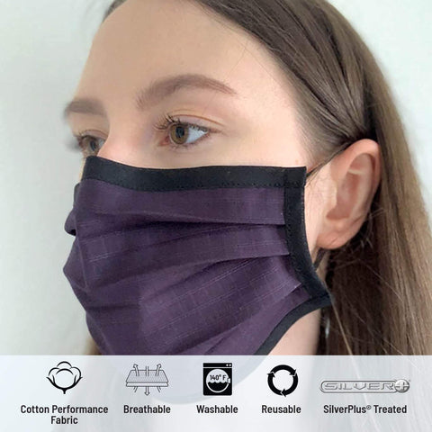 Image of Solid with Trim Pleated Wellness Face Mask by Fashionizer Spa Uniforms