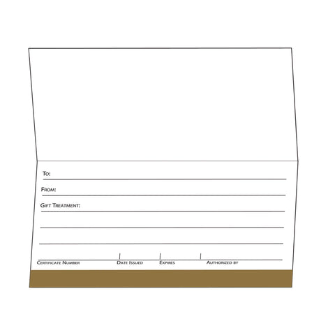 Image of Gift Certificate Cards Golden Ornate Design Gift Certificate / Golden Ornate Design / 25pc