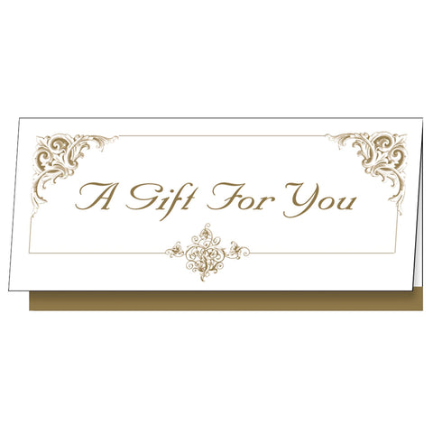 Image of Gift Certificate Cards Golden Ornate Design Gift Certificate / Golden Ornate Design / 25pc