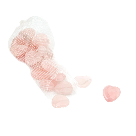 Image of Gift Sets Nature's Artifacts Rose Quartz Hearts / 25mm / 20pc