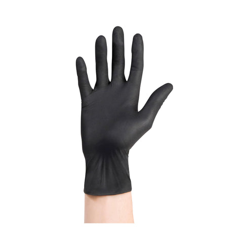Image of Gloves & Finger Cots Sanek Black Nitrile Gloves