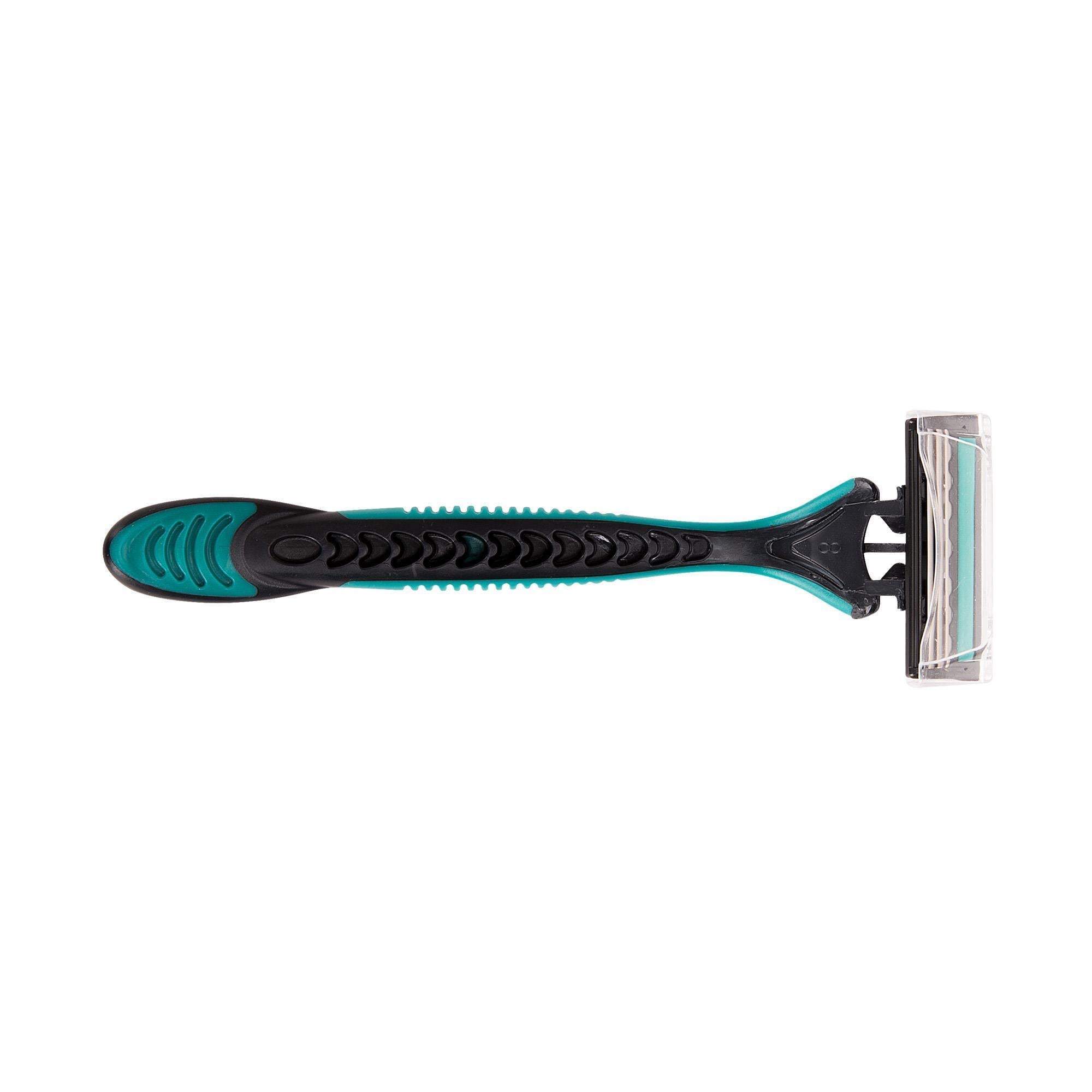 Complete Pro, Triple Blade Swivel Pivot Razor, Black & Green, 24 ct ...