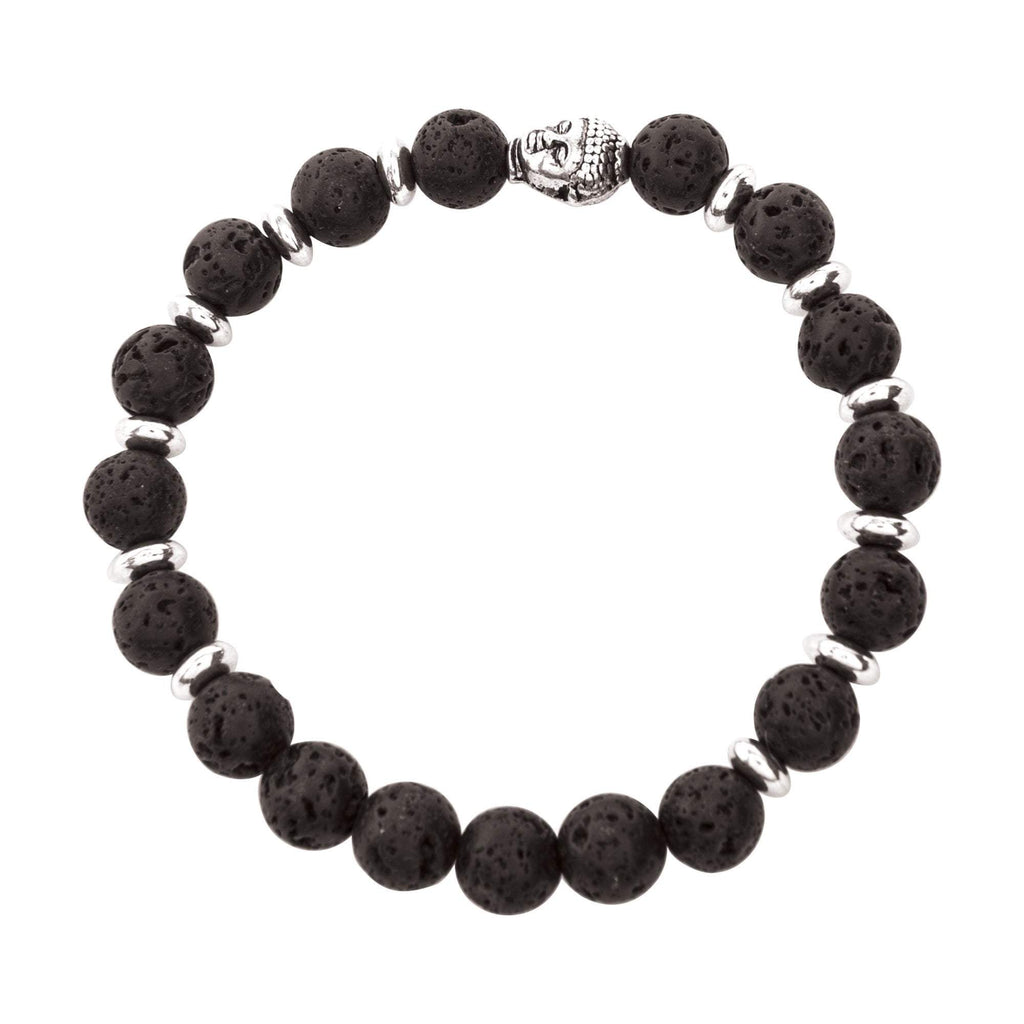 Perfectly Imperfect Bracelet, Silver/Black/Lava