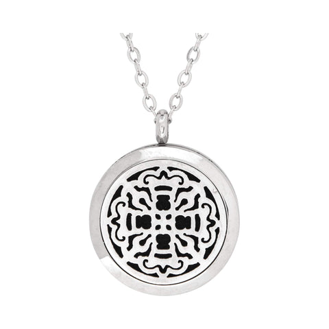Image of Jewelry Ancient Cross Aromatherapy Locket Necklace