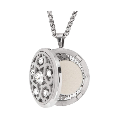 Image of Jewelry Crystalized Aromatherapy Locket Necklace