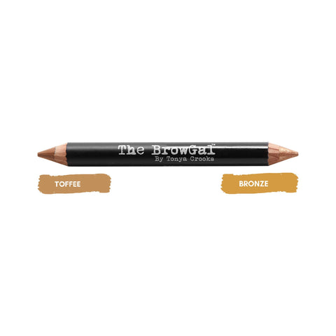 Image of Makeup, Skin & Personal Care The BrowGal Highlighter & Concealer Duo Pencil, Bronze/Toffee