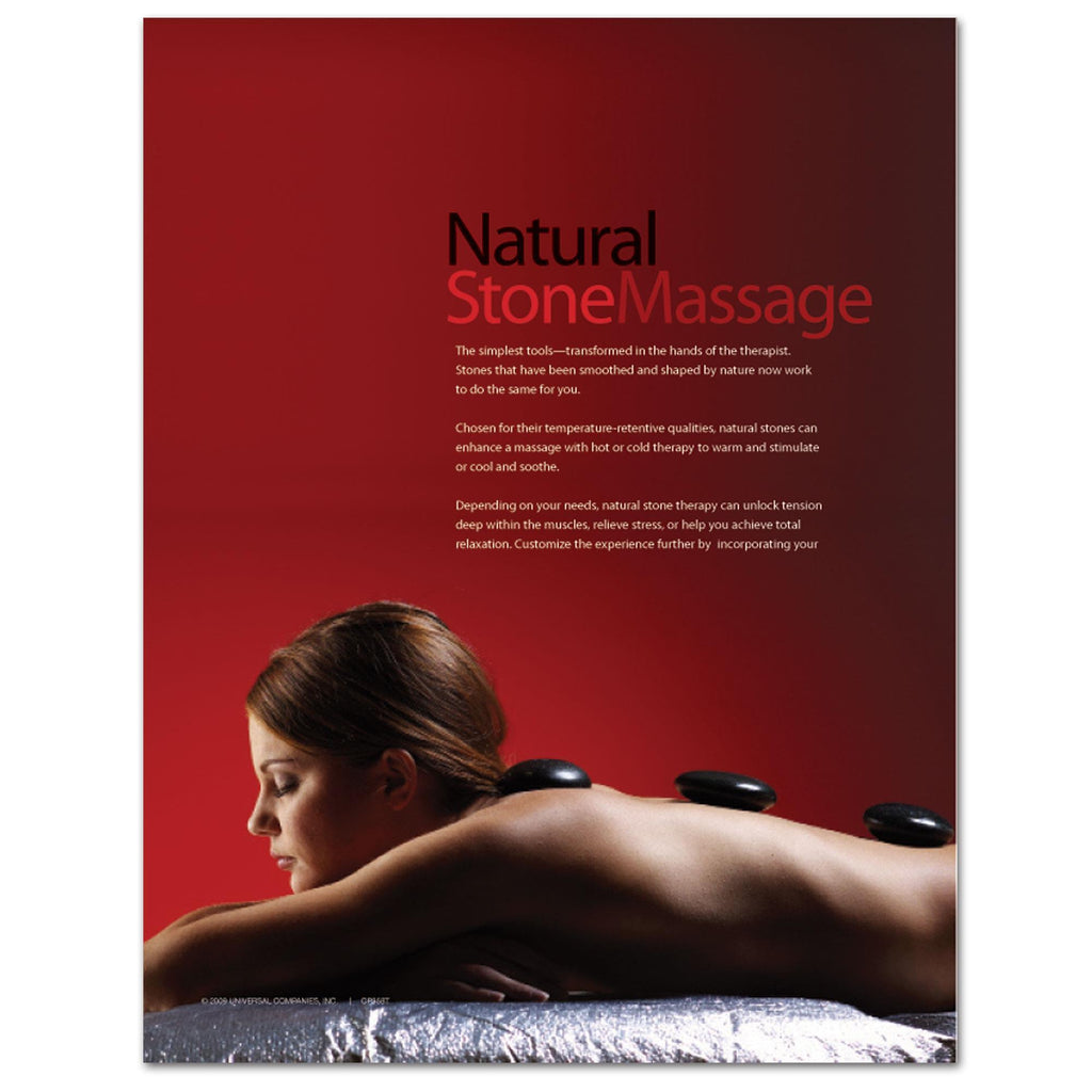 Marketing Collateral & Holders Counter Card / Natural Stone Massage Success Kit