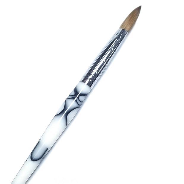 Nail Brushes & Cuticle Pushers Kolinsky Acrylic White Brush #12