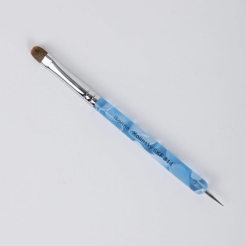 Image of Nail Brushes & Cuticle Pushers Blue #14 French Gel Detail Brushes with Dotting Tools