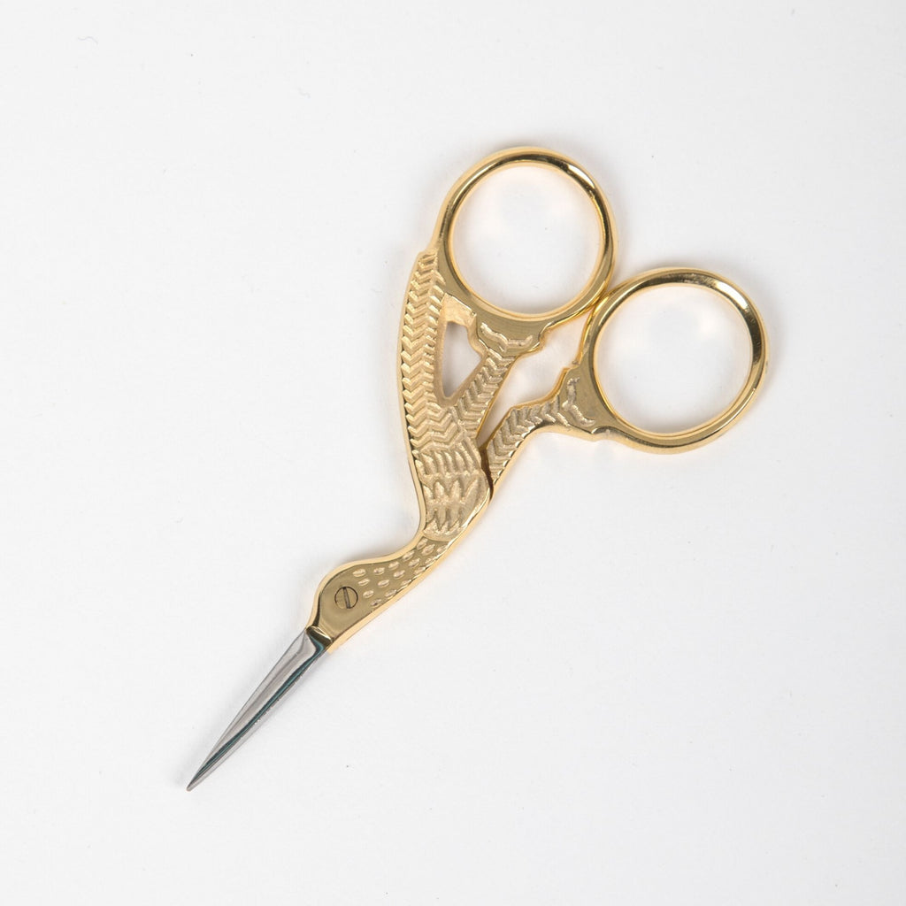 Stork Manicure Scissors Nail Tip Cutter, Gold
