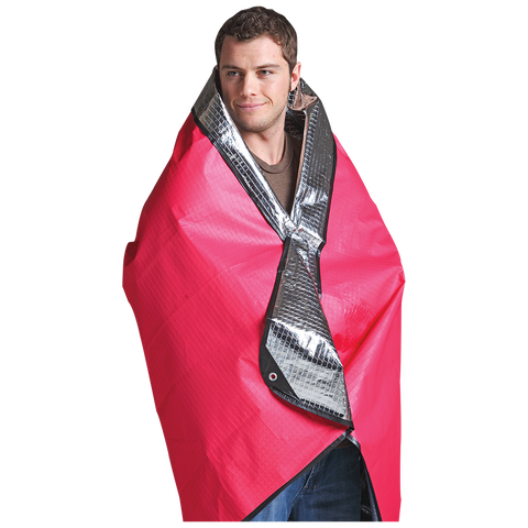 Image of Reusable Mylar Thermal Blanket, Red