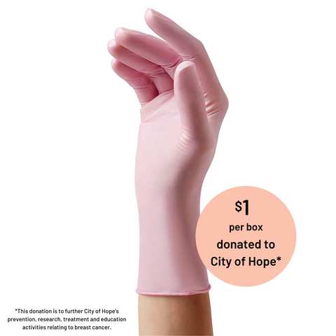 Pink cheap latex gloves