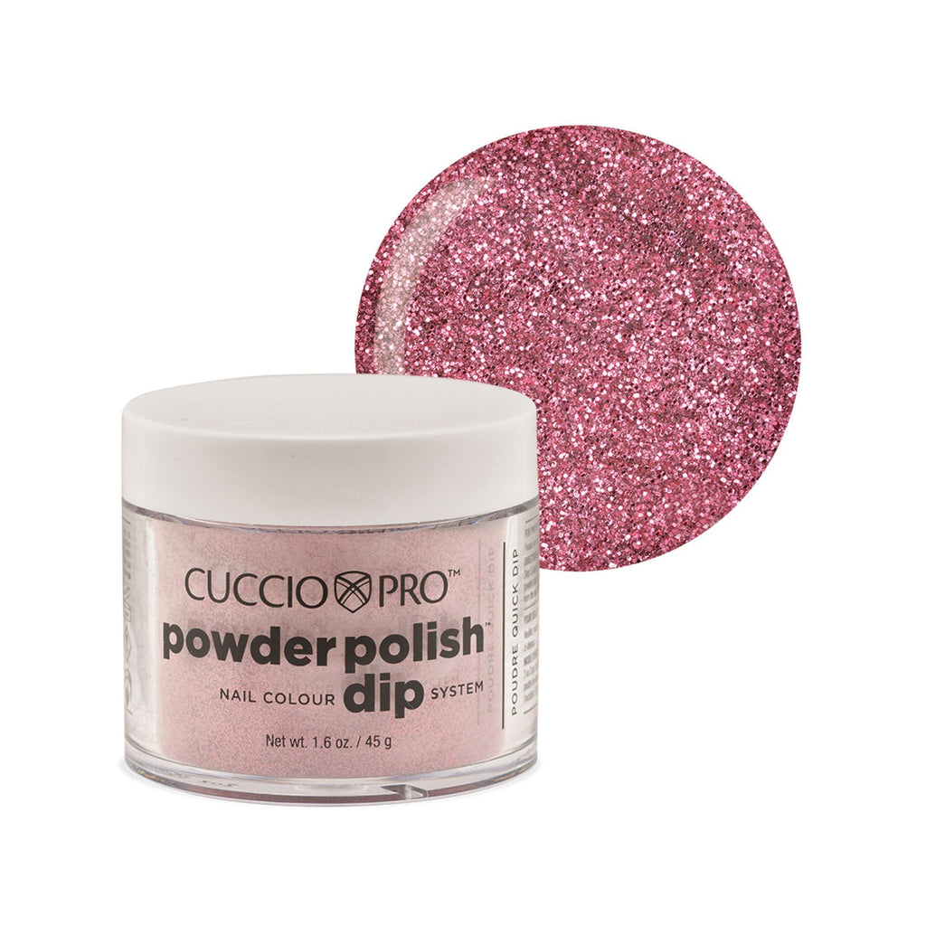 Powder Polish / Dip Polish Barbie Pink Glitter Cuccio Pro Dipping Powder