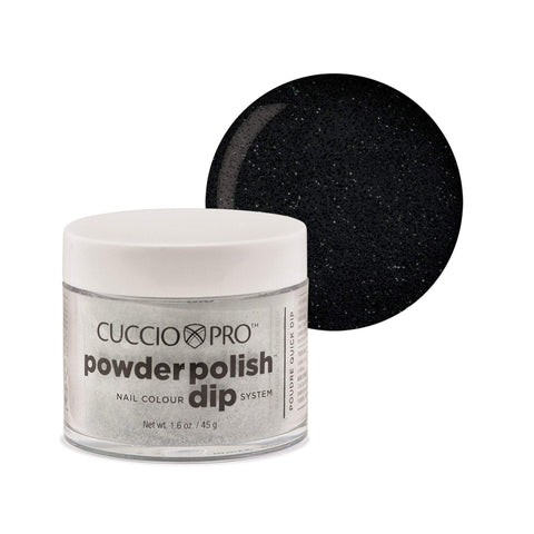 Image of Powder Polish / Dip Polish Black Glitter Cuccio Pro Dipping Powder