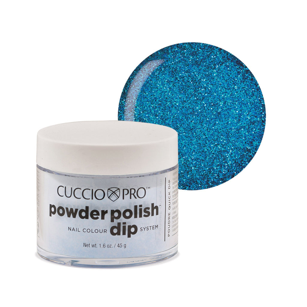 Powder Polish / Dip Polish Deep Blue Glitter Cuccio Pro Dipping Powder