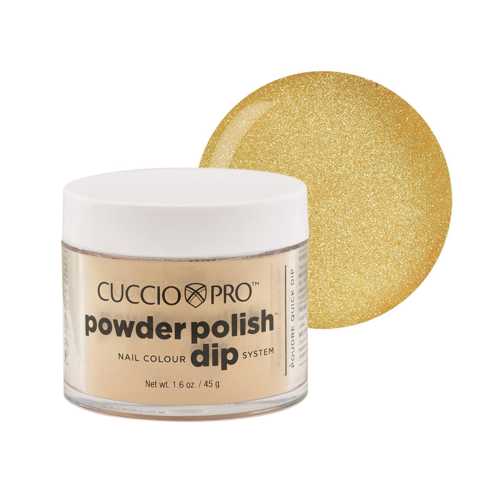 Powder Polish / Dip Polish Metallic Lemon Gold Cuccio Pro Dipping Powder