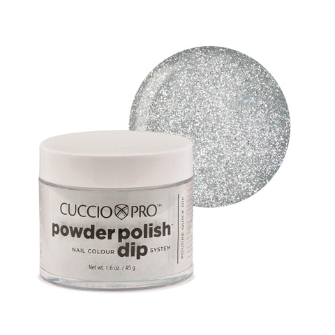 Image of Powder Polish / Dip Polish Plat Silver Glitter Cuccio Pro Dipping Powder