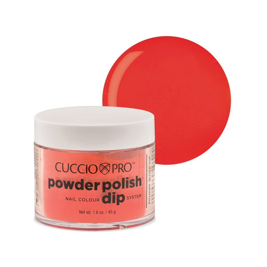 Powder Polish / Dip Polish Red wOrange Cuccio Pro Dipping Powder