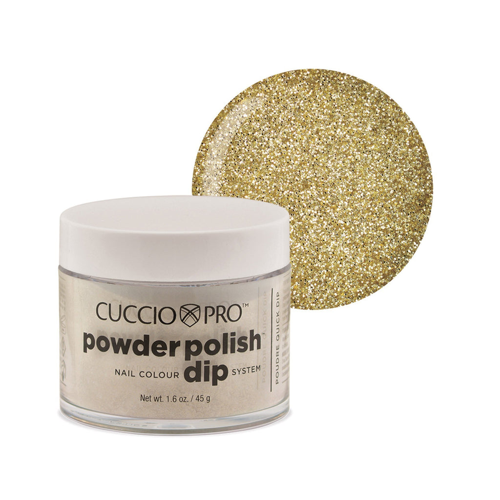 Powder Polish / Dip Polish Rich Gold Glitter Cuccio Pro Dipping Powder