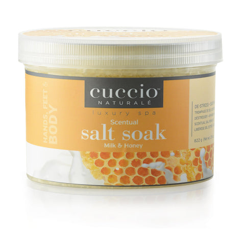 Image of Soaks & Cleansers Milk & Honey / 29oz Cuccio Pedicure Scentual Salt Soak
