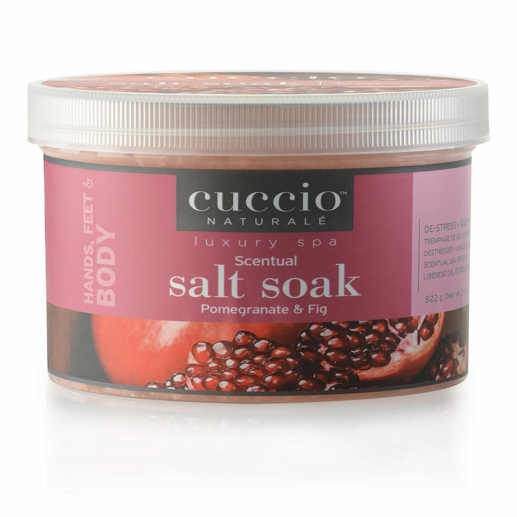 Soaks & Cleansers Pomegranate & Fig / 29oz Cuccio Pedicure Scentual Salt Soak