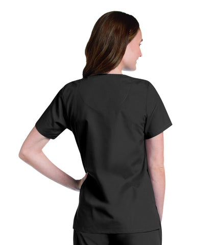 Image of Women's Snap Front V-Neck Tunic Top, 2XLarge to 5XLarge, by Landau