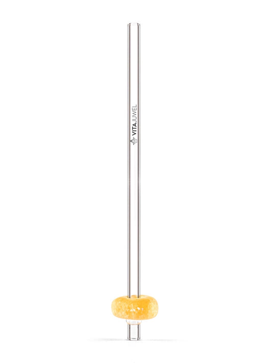 VitaJuwel Crystal Straw, Orange Calcite