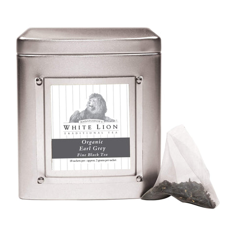 Image of Tea & Snacks White Lion Tea, Organic Earl Grey Canister