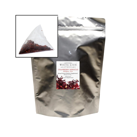Image of White Lion Cranberry Hibiscus Hemp Extract-infused Tea