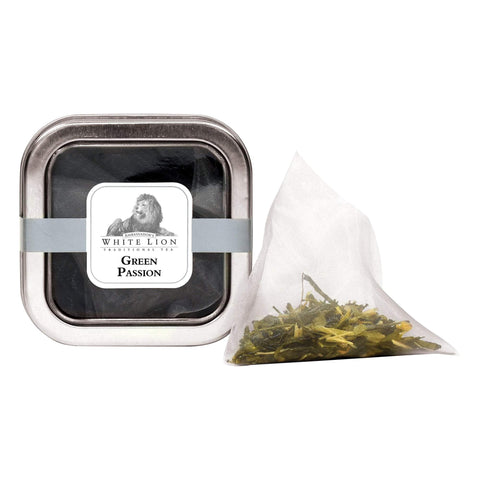 Image of Tea & Snacks 5 ct. White Lion Tea, Green Passion Canister