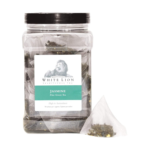 Image of Tea & Snacks White Lion Tea, Organic Jasmine Canister, 50 Count