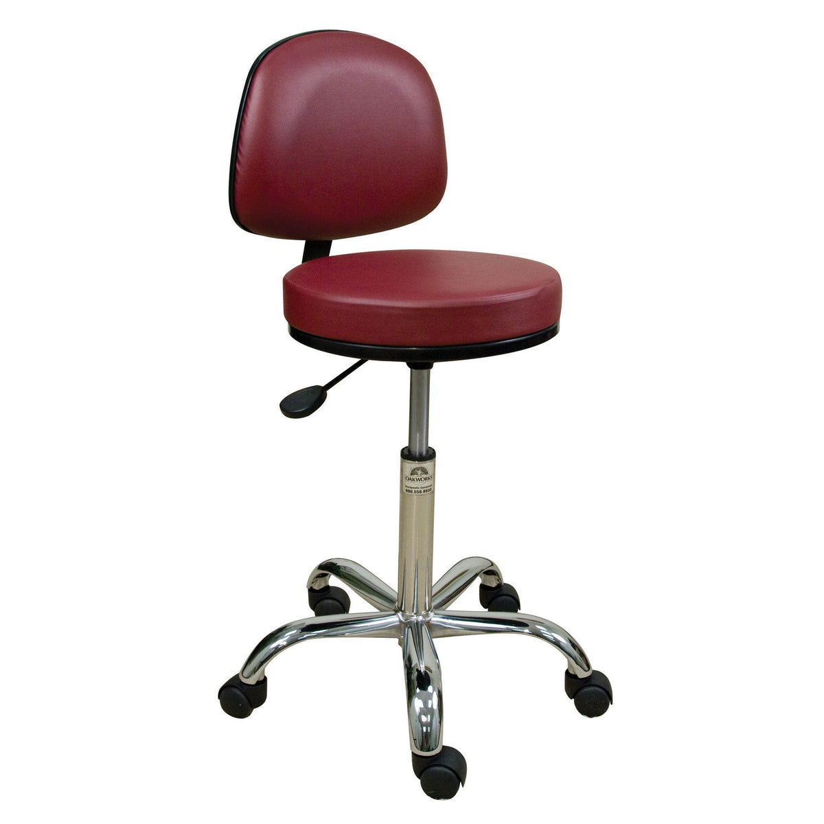 Treatment Chairs Oakworks Professional Stool w/Backrest