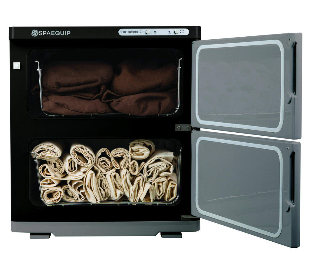 SpaEquip Dual Temperature UV Hot Towel Cabinet, Silver – Universal Companies