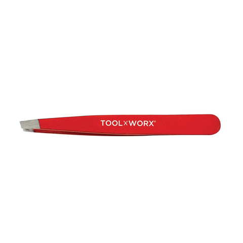 Image of Tweezers Rocket Red ToolWorx Power Grip Slanted Tweezer