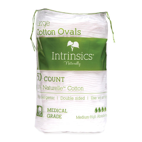 Image of Wipes, Pads & Rounds Intrinsics 100% Cotton 3" Ovals 50pcs